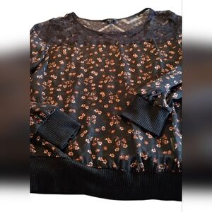 Metaphor Sheer Long Sleeve Top Size XL